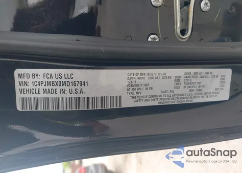 2021 Jeep Cherokee Trailhawk 4X4 из США, поврежденный, VIN 1C4PJMBX0MD167941